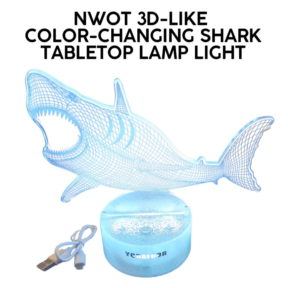 3D Shark LED Table Lamp